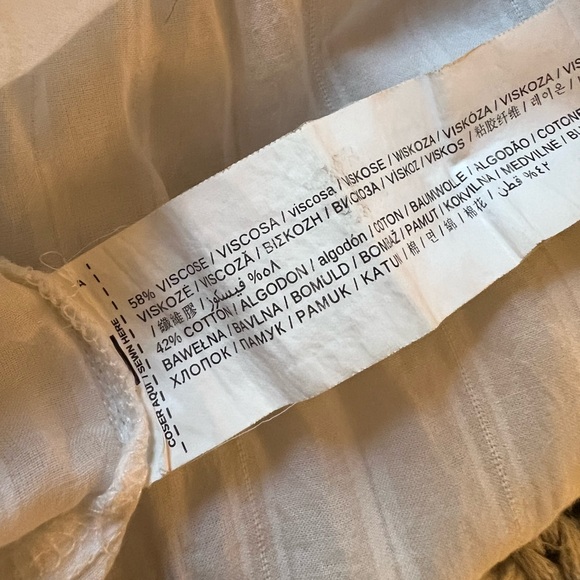 MNG Suit Embroidered Floral Oversized Button Down Babydoll Top - Picture 6 of 7